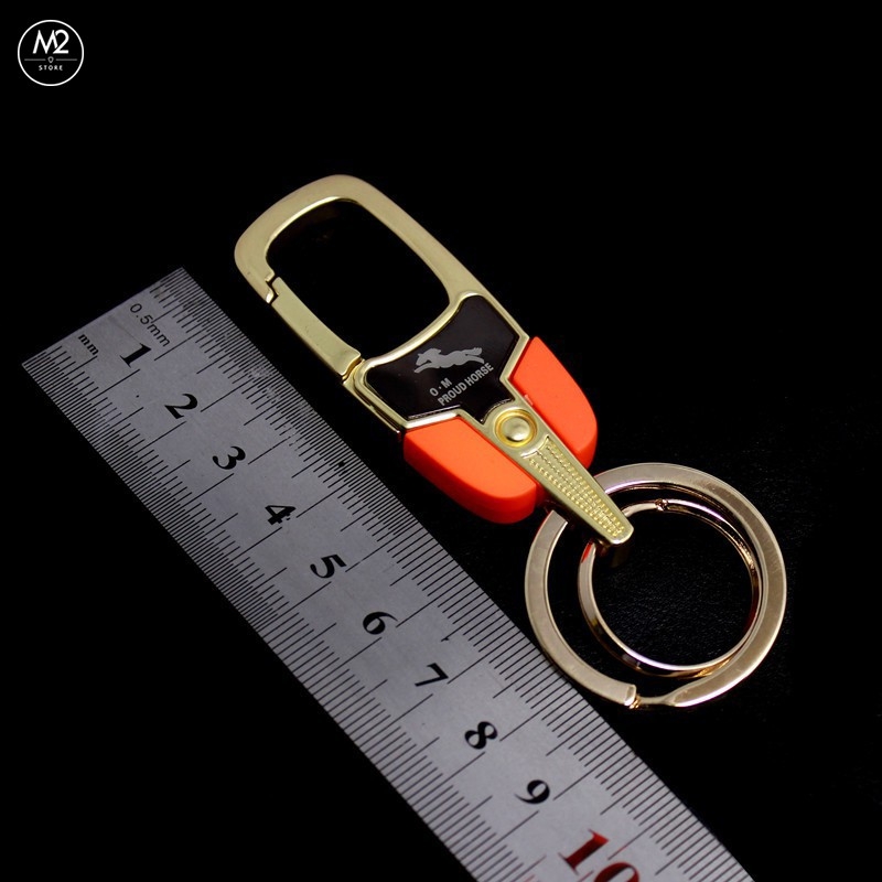 Móc khoá xe máy ô tô đẹp Proud Horse có chốt móc đĩa quần inox cao cấp thời trang, lịch lãm MK03-A5