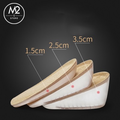 Lót giày tăng chiều cao silicon êm chân tích hợp keo bám đế L12 chính hãng