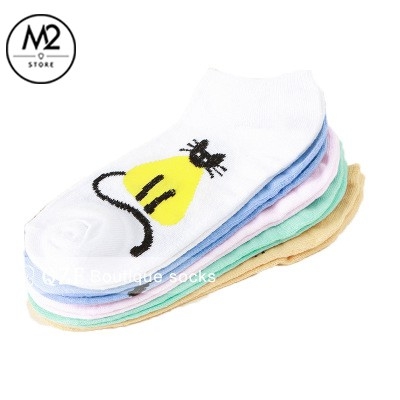 Set 5 Đôi Vớ Tất Nữ Cổ Ngắn Hình Mèo Đáng Yêu Cực Xinh TNG24-G5