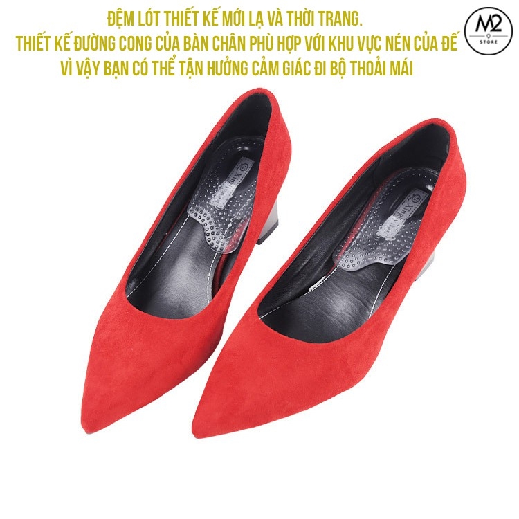 Miếng lót giày cao gót silicon massage êm chân, chống đau và chai gót chân XIMO LGCG03