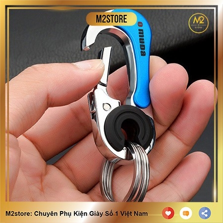 Móc khoá xe máy ô tô đẹp OMUDA cao cấp inox chống gỉ sét có chốt đĩa quần thời trang MK04-A5