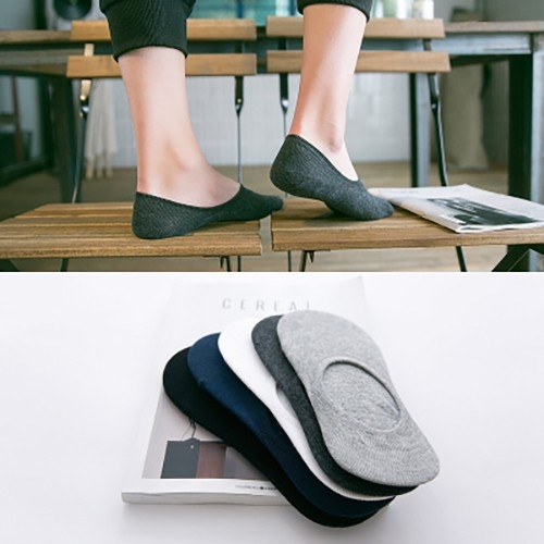 Combo 5 Đôi(100K) Tất Vớ nam nữ không cổ Hàn Quốc kiểu Tất Lười Chống Thối XIMO  - TL01