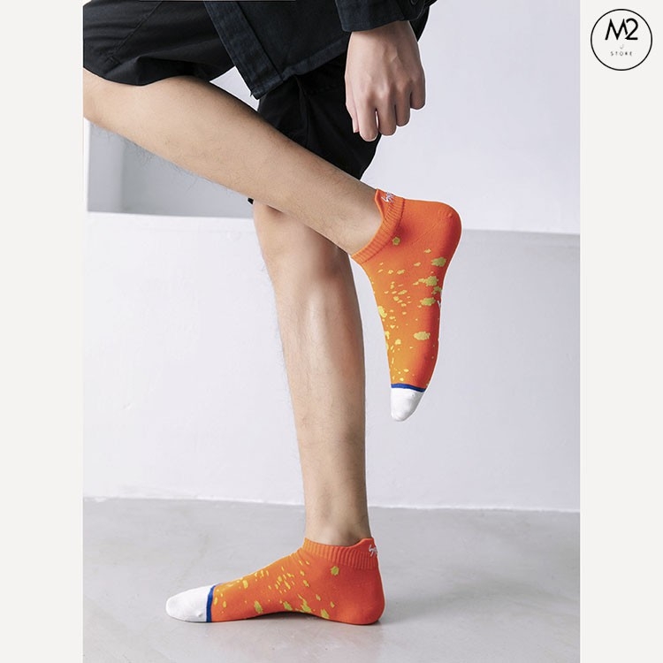 Set 5 Tất Vớ Nam Cổ Ngắn Cotton Cao Cấp Thể Thao Năng Động Họa Tiết Độc Lạ TN41