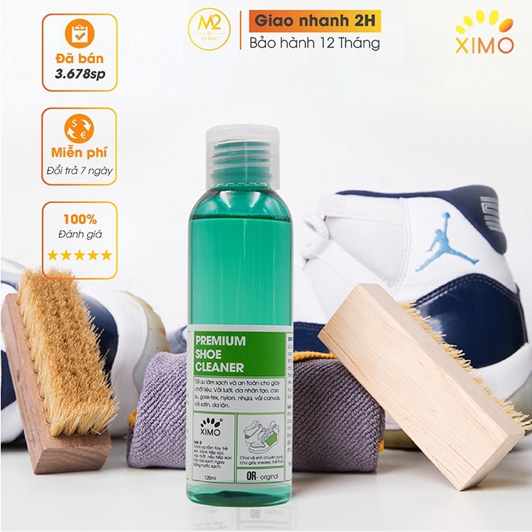 Chai Dung Dịch Vệ Sinh Giày Làm Sạch Chuyên Sâu Sneaker Prenium XIMO XI05-120ml