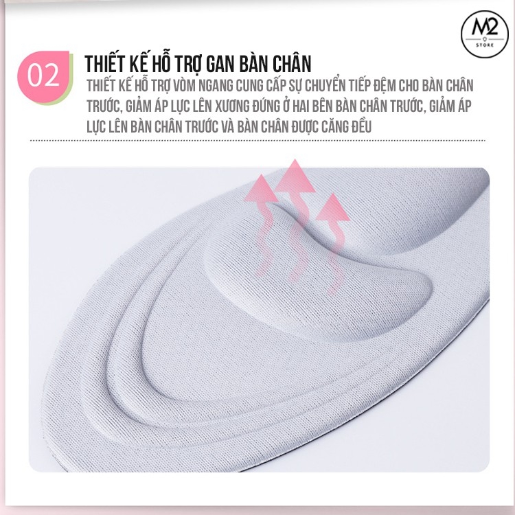 Cặp lót giày cao gót massage êm chân thoáng khí nguyên bàn cao cấp XIMO (LGCG05)