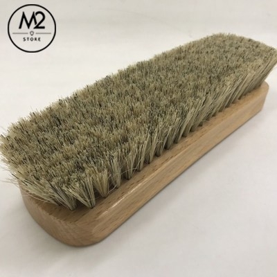 Bàn chải đánh giày lông ngựa gỗ sồi cao cấp cỗ lớn chuyên dụng BCDG20