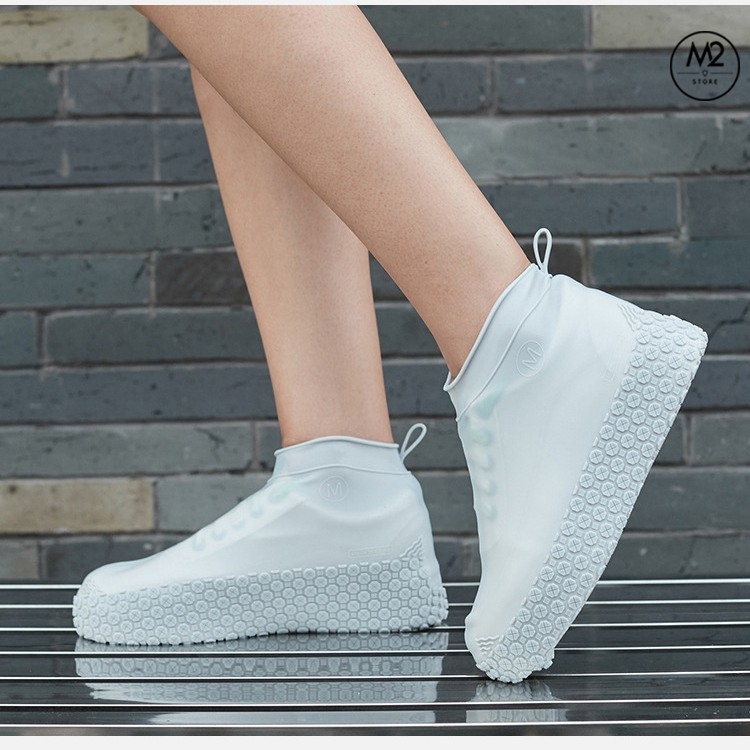 Bọc giày đi mưa Silicon siêu đàn hồi cao cấp, có đế chống trượt ( Loại cao cấp ) BGDM02