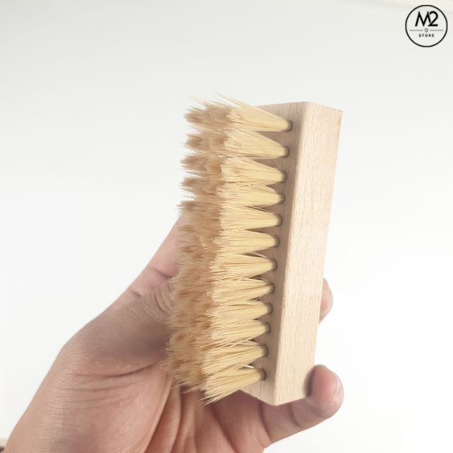 Bàn chải đánh giày lông heo & lông nhựa PP bản cho giày vải sneaker XIMO (BCDG17)