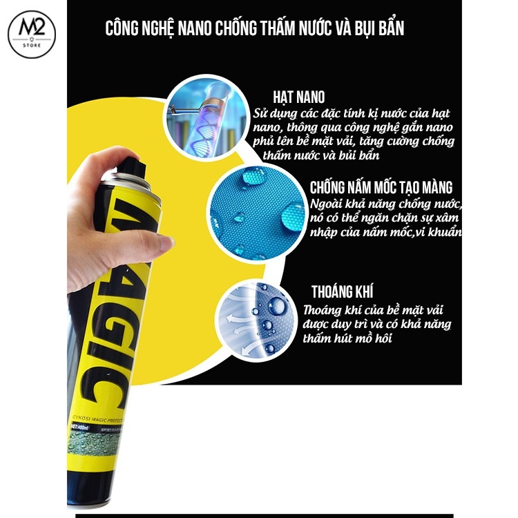 Bình xịt nano chống thấm nước MAGIC 400ml công nghệ mới XIMO SHINE (VSG06)