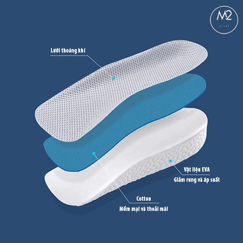 Lót Giày Tăng Chiều Cao Nửa Bàn Siêu Nhẹ, Thoáng Khí, Hấp Thụ Sốc Tốt L15