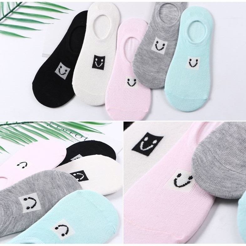 Set 5 Đôi Vớ Tất Lười Nữ Mặt Cười TNG30