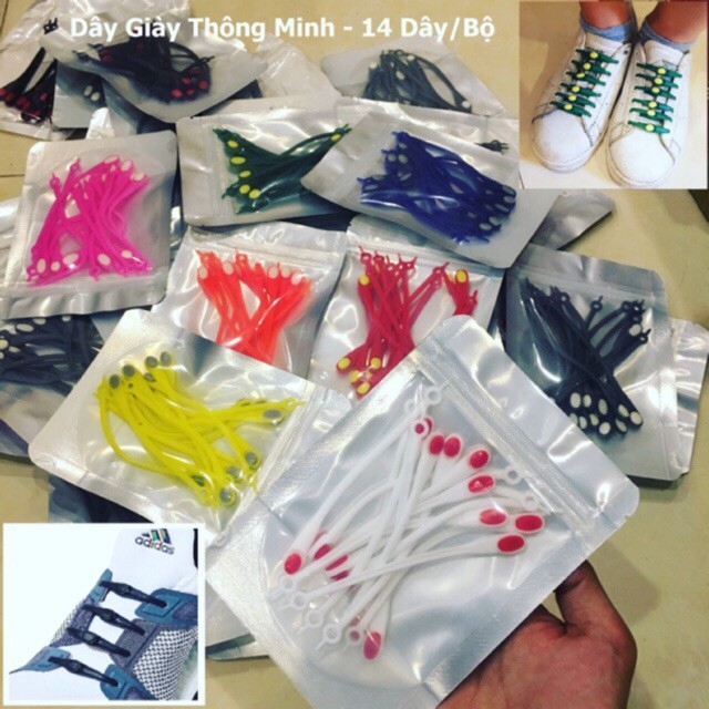 Dây giày Silicon thông minh Hilaces - Bộ 14 dây kèm Video hướng dẫn