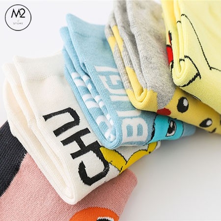 Combo 5 Đôi Vớ Tất Nữ Cổ Ngắn In Hoạt Hình Cực Đáng Yêu TNG39