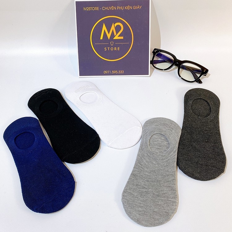 Combo 5 Đôi(100K) Tất Vớ nam nữ không cổ Hàn Quốc kiểu Tất Lười Chống Thối XIMO  - TL01