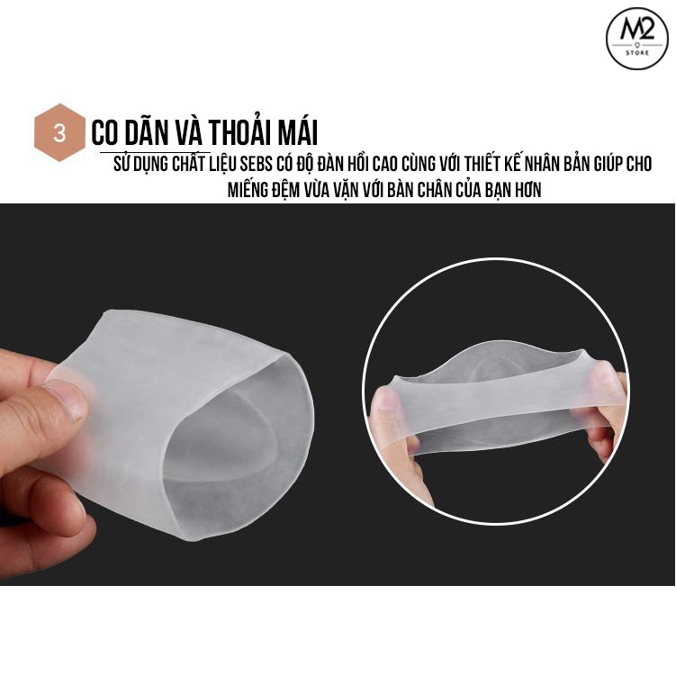 Lót giày Silicon chỉnh hình cho giữa lòng bàn chân FOODMATE- dành cho BÀN CHÂN BẸT PHẲNG LGCH20