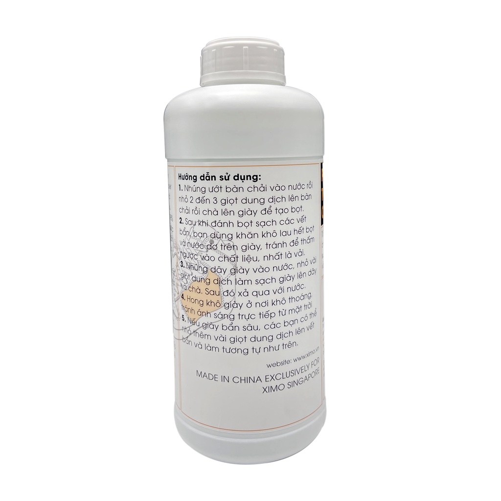 Can Dung Dịch Vệ Sinh Giày XIMO Prenium Total Cleaner 1000ml - Chuyên cho các đại lý giặt giày