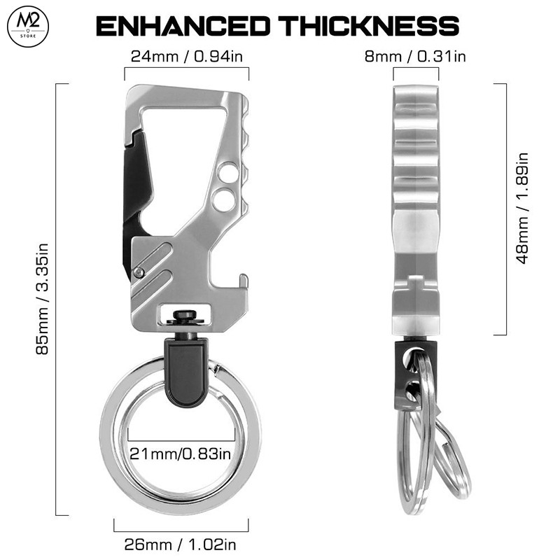 Móc khoá xe máy ô tô đẹp Proud Horse đeo đĩa quần inox cao cấp sang trọng, lịch lãm MK05-A5