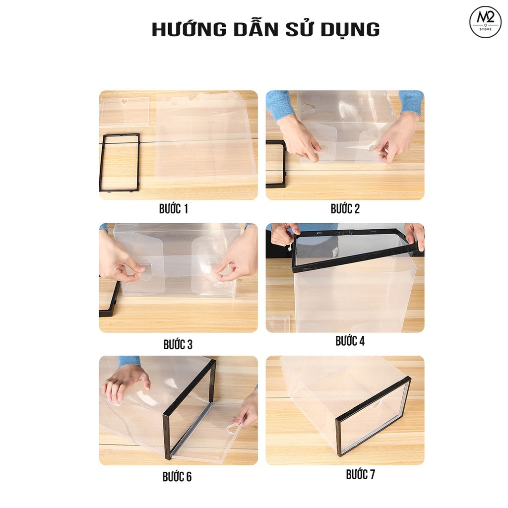 Hộp đựng giày nhựa PP siêu trong suốt có khả năng chống bụi HDG04