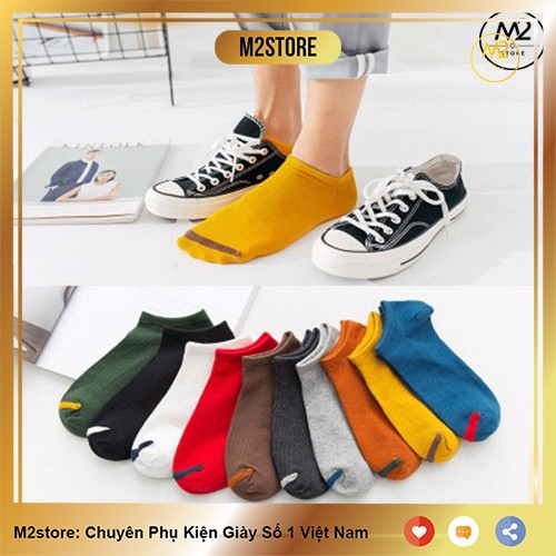 Vớ, Tất Cổ Ngắn Nam Nữ Hàng Hiệu 100% Cotton Xịn (TCN04-H1)