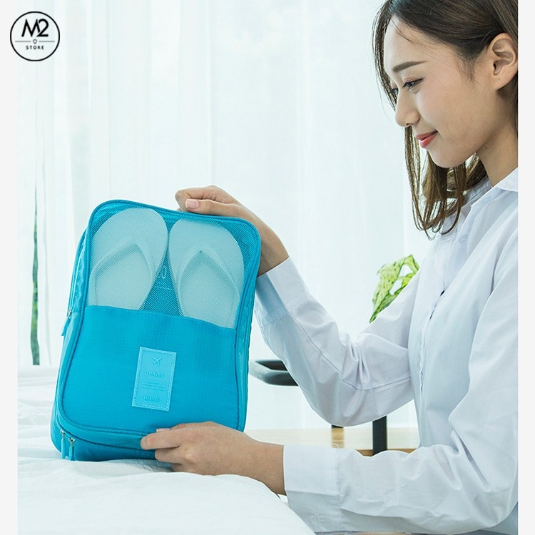 Túi Đựng Giày Dép Du Lịch, Thể Thao Tiện Dụng 3 Ngăn Chống Nước TDG02