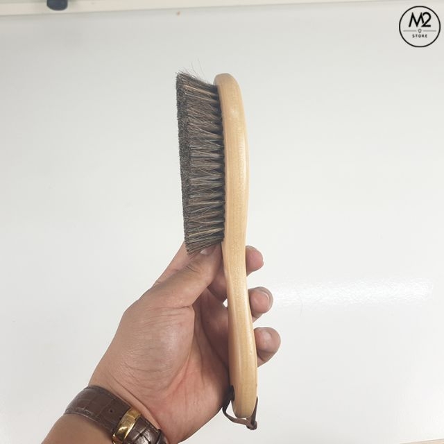 Bàn chải đánh giày lông ngựa linh hoạt không bị bẩn tay (BCDG18)