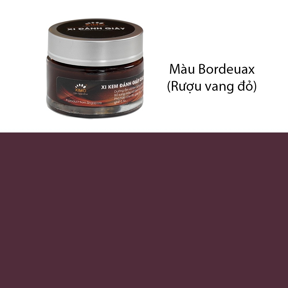 Xi kem đánh giày XIMO dưỡng và bổ sung màu cho da giày, túi ví, áo, ghế sofa XI02