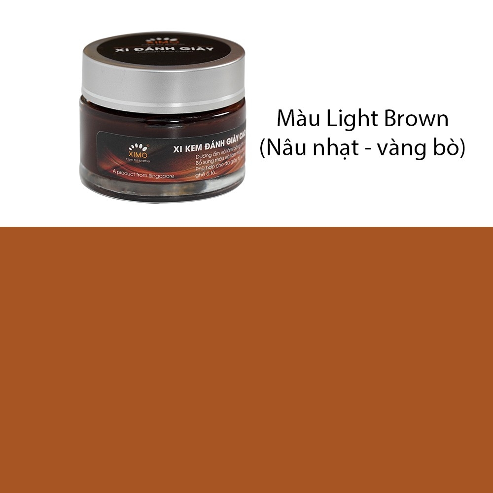 Xi kem đánh giày XIMO dưỡng và bổ sung màu cho da giày, túi ví, áo, ghế sofa XI02