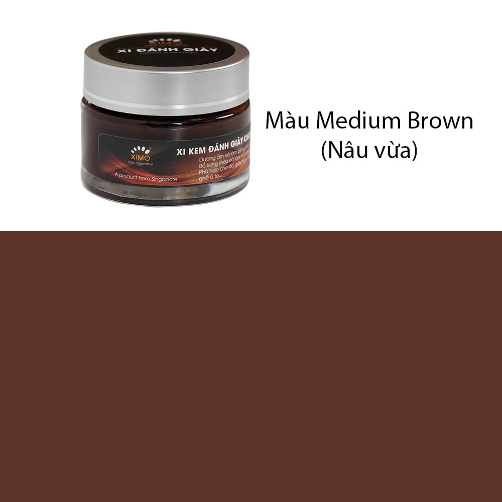 Xi kem đánh giày XIMO dưỡng và bổ sung màu cho da giày, túi ví, áo, ghế sofa XI02