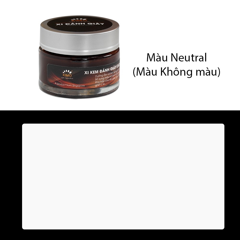 Xi kem đánh giày XIMO dưỡng và bổ sung màu cho da giày, túi ví, áo, ghế sofa XI02