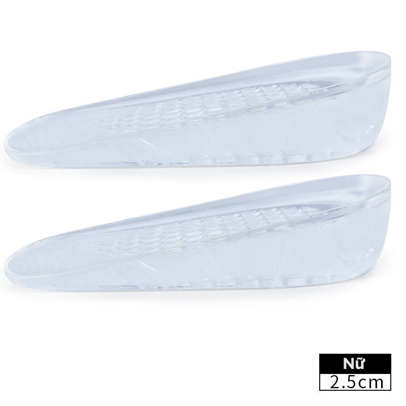 Lót giày tăng chiều cao silicon êm chân tích hợp keo bám đế L12 chính hãng