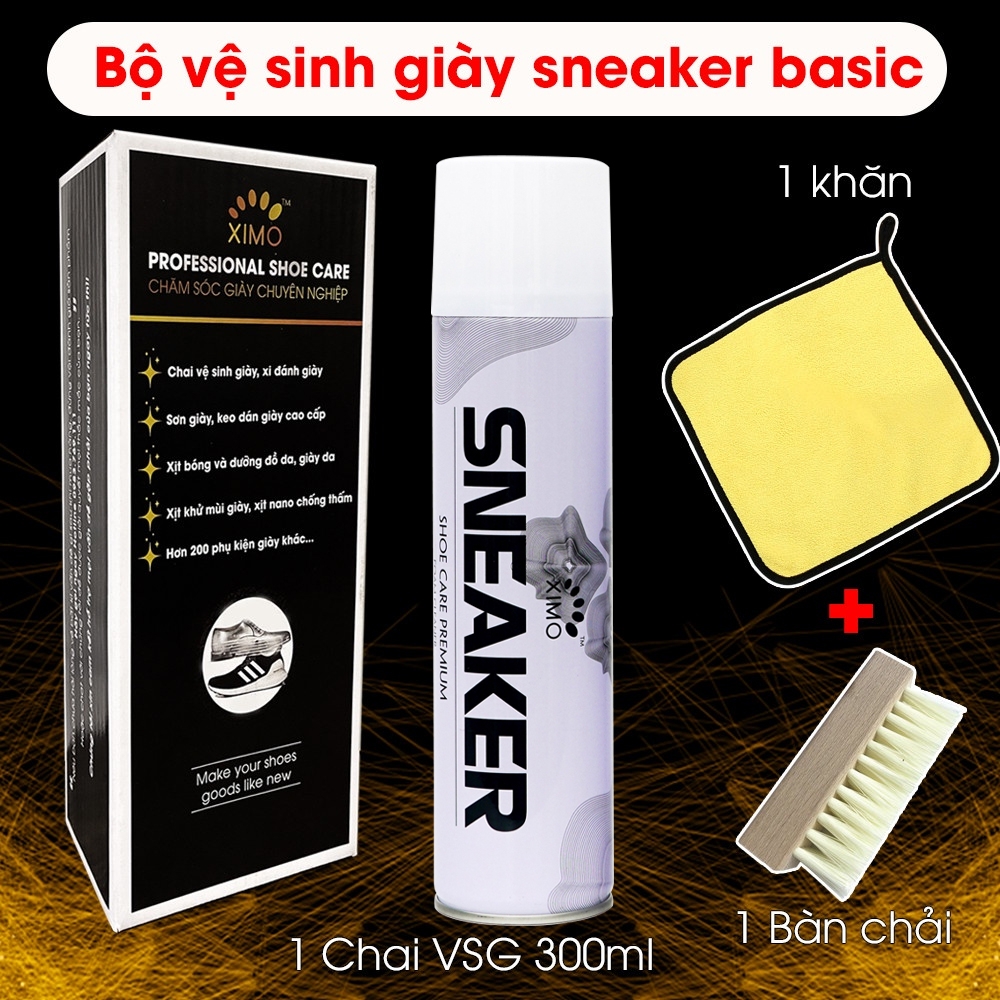 Chai xịt tạo bọt vệ sinh giày Sneaker cao cấp (VSG02) basic