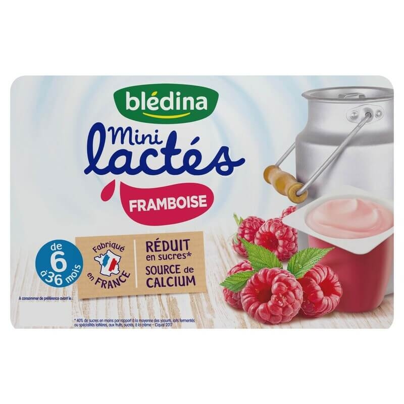 Sữa chua Bledina Mini vỉ 6 hộp*55g dành cho trẻ từ 6M+ (Vị Dâu, vị Lê, vị Chuối, vị Xoài)