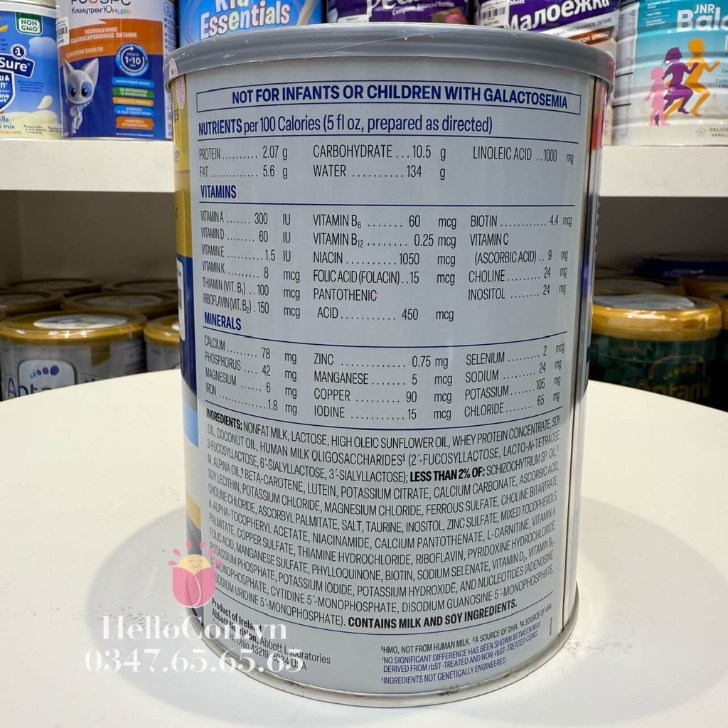 Bảng thành phần sữa Smilac 360 Total Care