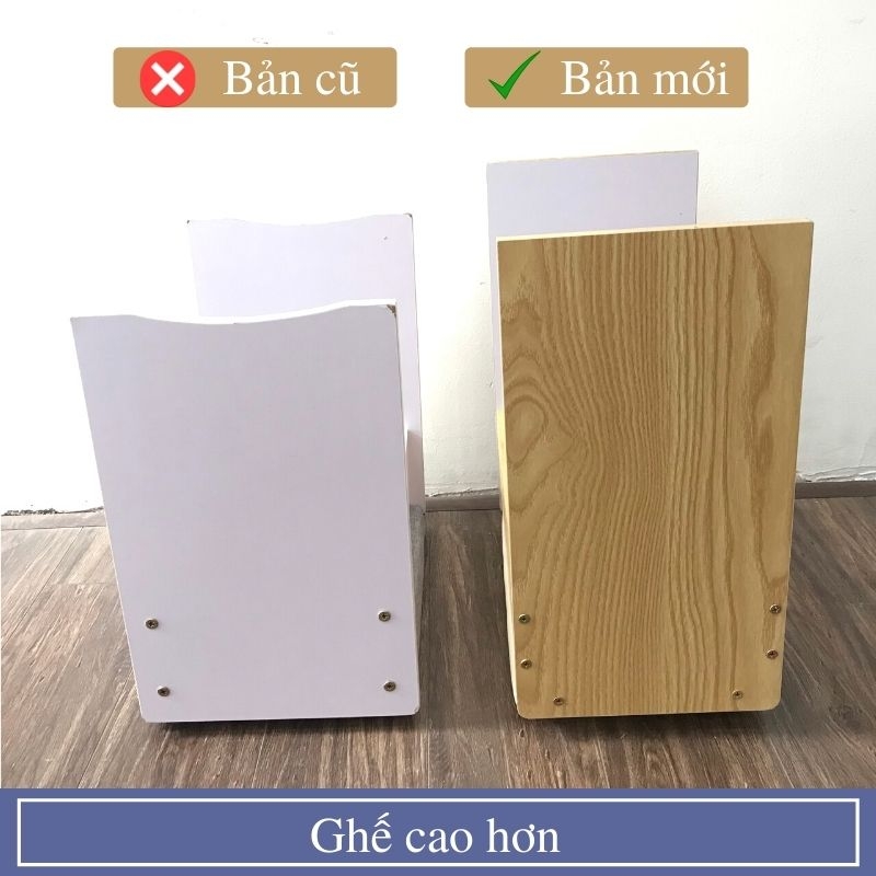 Ghế đôn, ghế ngồi bàn trang điểm chất liệu gỗ cao cấp, bền bỉ nhỏ gọn dễ dàng di chuyển