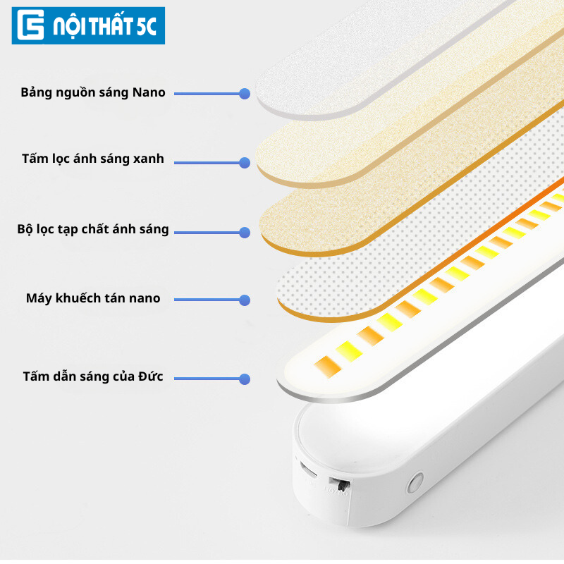 Đèn học led cảm ứng chạm gắn tường GD-1400