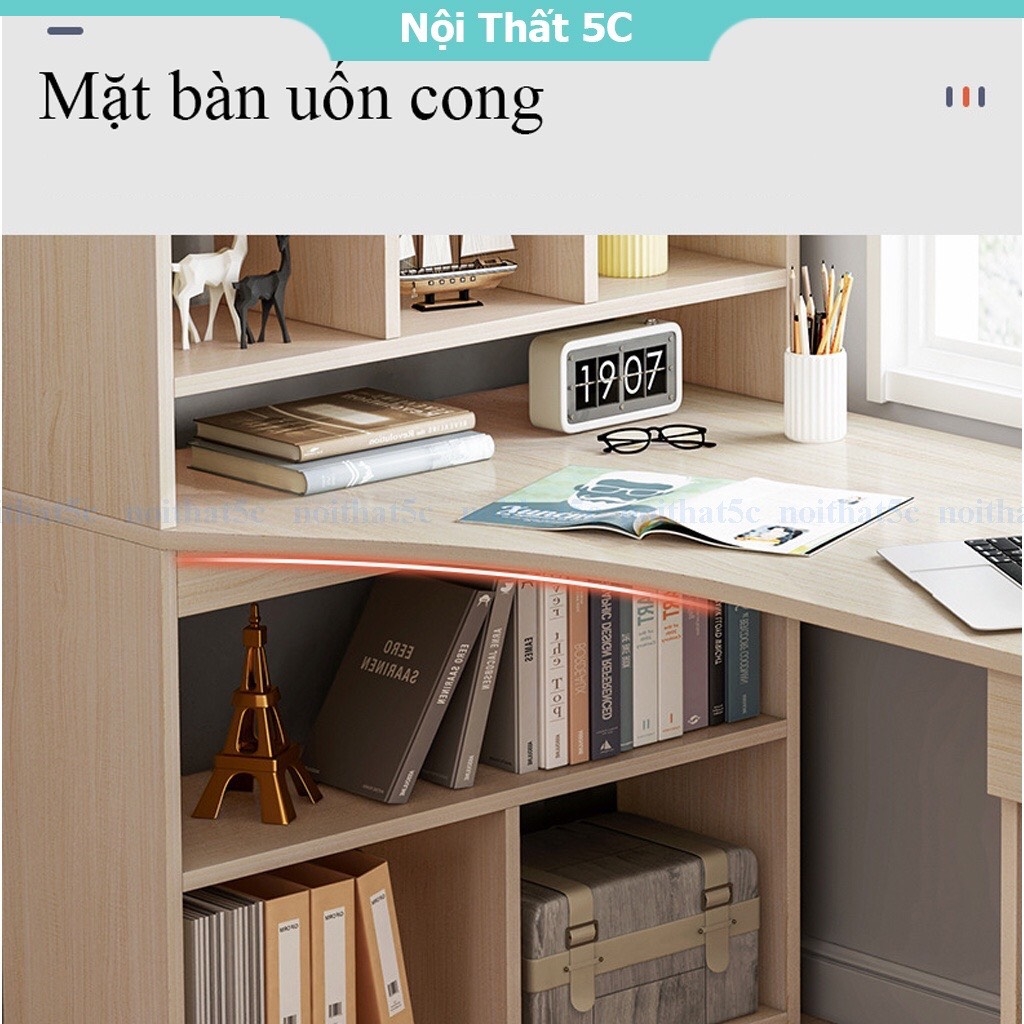 Bàn học tập ,làm việc cao cấp liền giá sách lớn lưu trữ sách vở, tài liệu