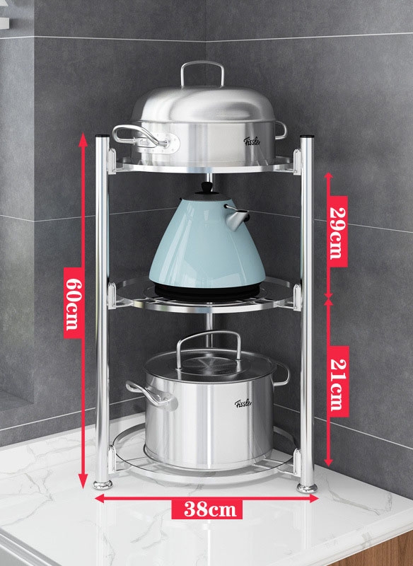Giá để xoong nồi inox chắc chắn bền bỉ chịu lực tốt