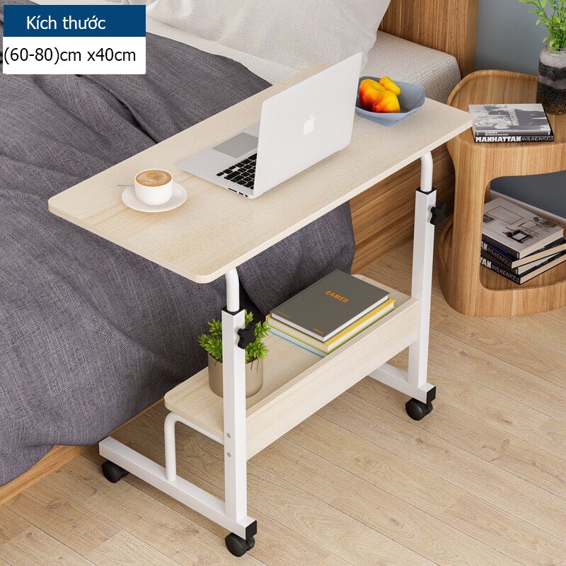 Bàn làm việc thông minh có giá sách, bàn nâng hạ chiều cao di động X-Table