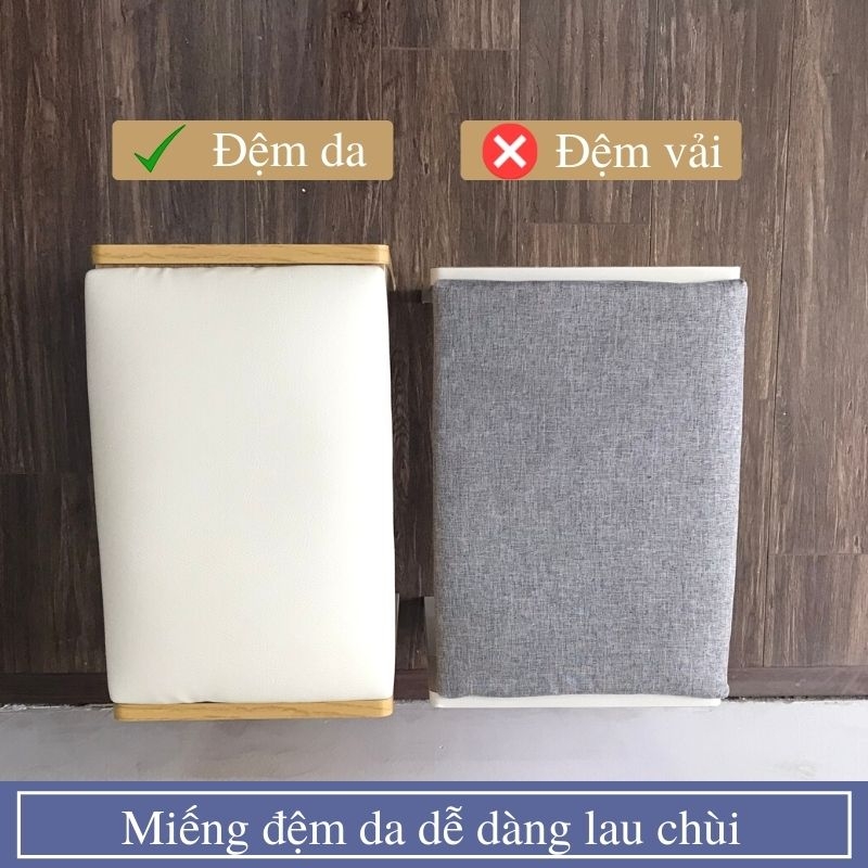 Ghế đôn, ghế ngồi bàn trang điểm chất liệu gỗ cao cấp, bền bỉ nhỏ gọn dễ dàng di chuyển