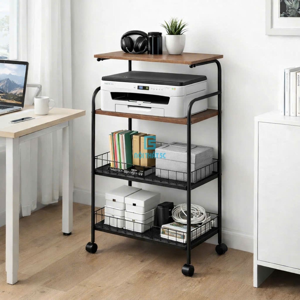 Kệ đa năng để đồ nhà bếp 1 tầng gỗ, kệ để lò vi sóng K-981