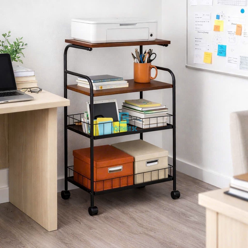 Kệ đa năng để đồ nhà bếp 1 tầng gỗ, kệ để lò vi sóng K-981