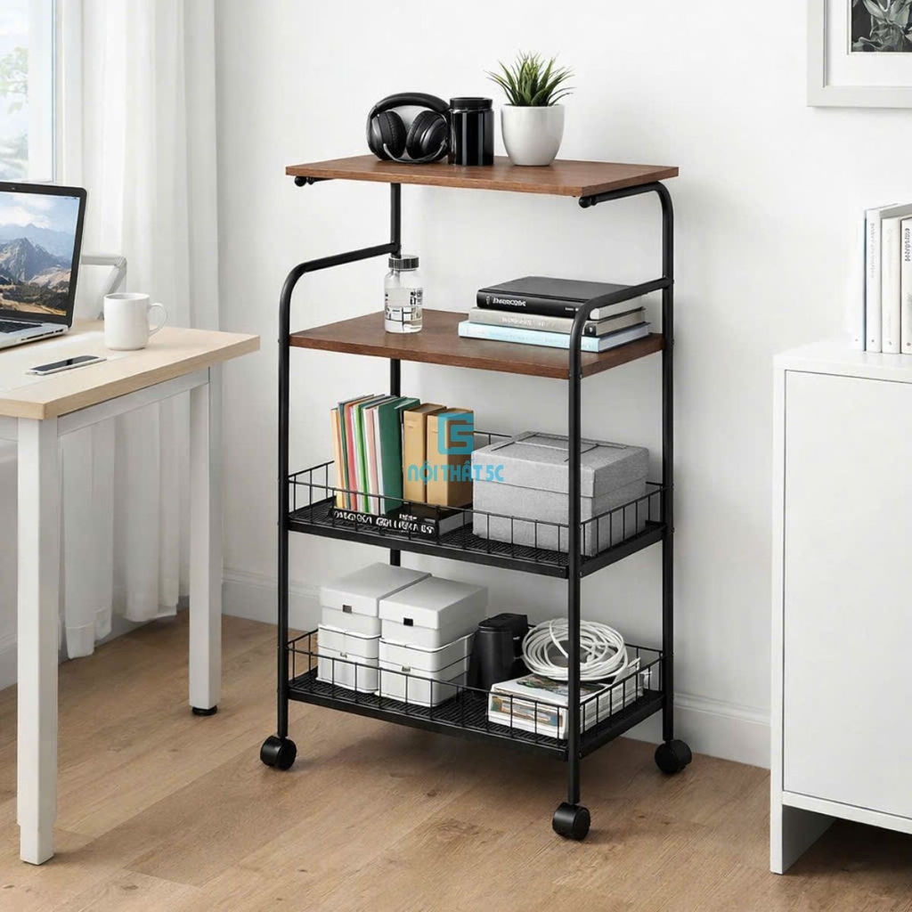 Kệ đa năng để đồ nhà bếp 1 tầng gỗ, kệ để lò vi sóng K-981