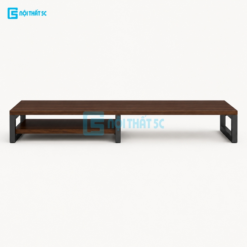 Kệ để máy tính laptop, kệ kê màn hình máy tính bằng gỗ MDF để bàn bo góc có ngăn