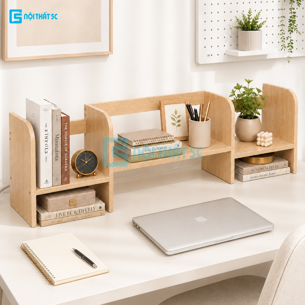 Kệ Sách Để Bàn, Kệ Để Bàn Đa Năng, Giá Sách Mini Trang Trí Bàn Học Bàn Làm Việc