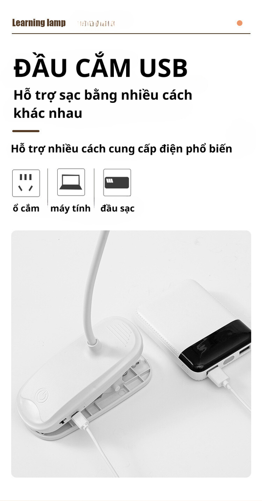 Đèn LED Kẹp bàn KALBE thiết kế di chuyển linh hoạt GD-1041