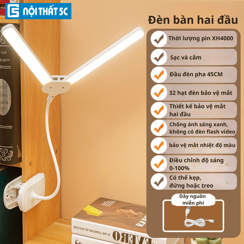 Đèn LED Kẹp bàn KALBE thiết kế di chuyển linh hoạt GD-1041