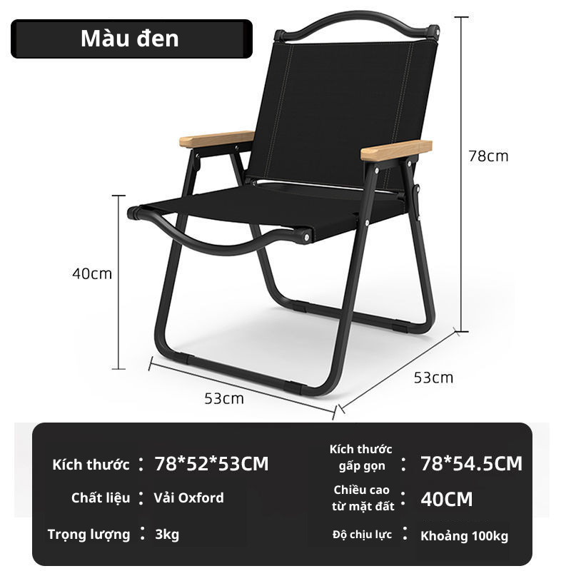 Ghế Dã Ngoại Gấp Gọn Kim Loại Cao Cấp, Ghế Mang Đi Picnic Du Lịch Xếp Gọn Chắc Chắn