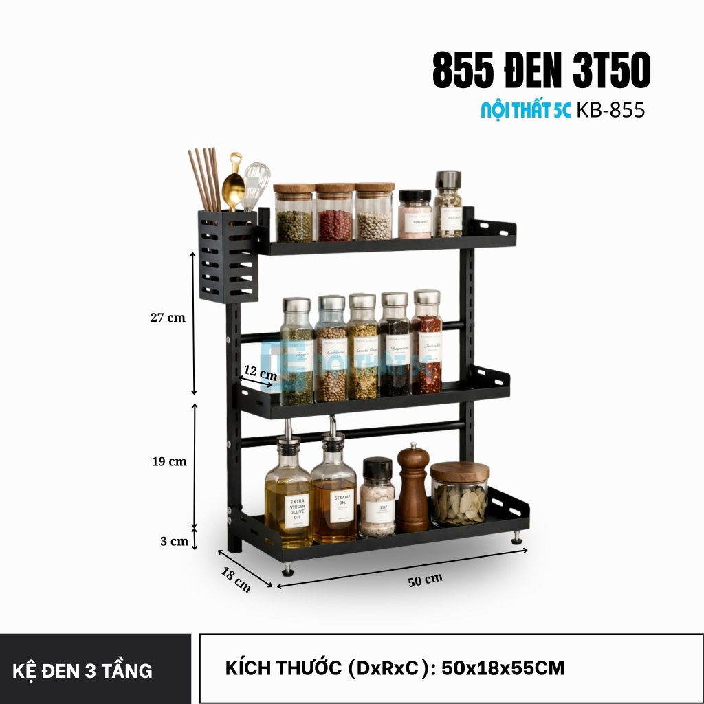 Kệ gia vị nhà bếp, kệ để hũ gia vị nhà bếp, kệ để hũ gia vị tiện dụng
