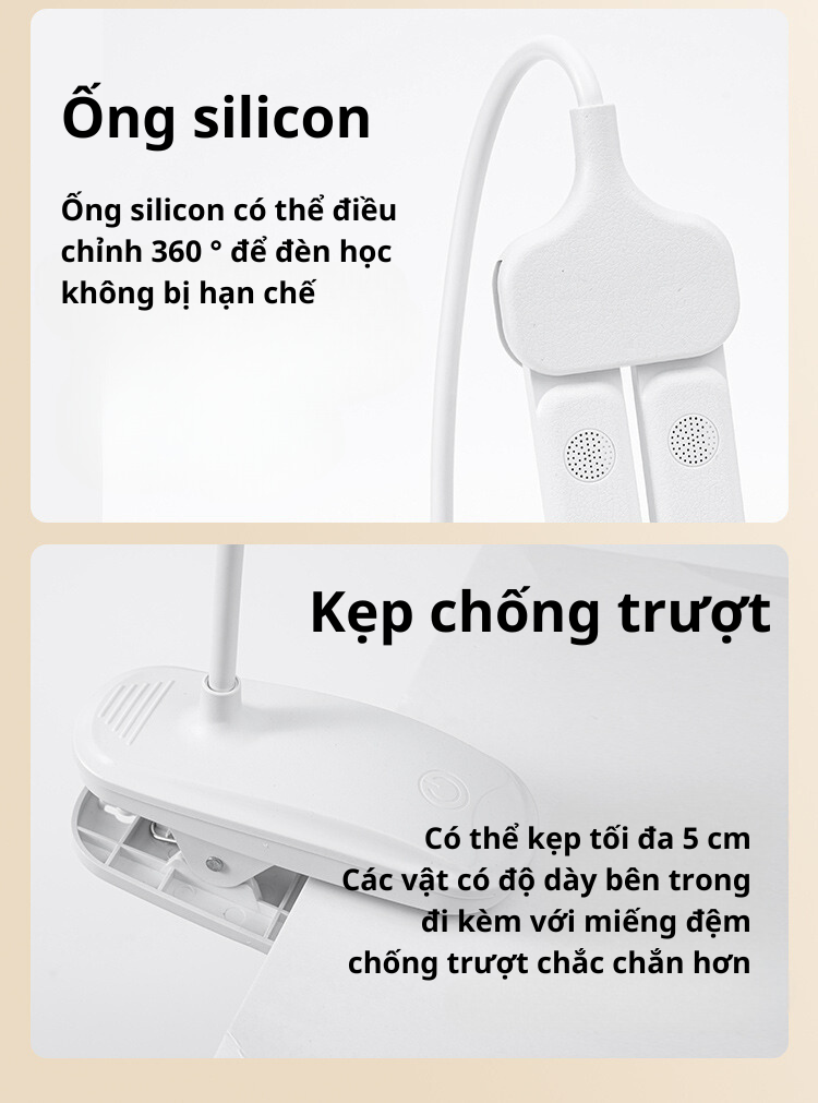 Đèn LED Kẹp bàn KALBE thiết kế di chuyển linh hoạt GD-1041