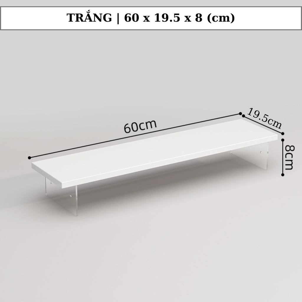 Kệ để bàn chân Mica trong kèm led RGB nhiều màu sắc